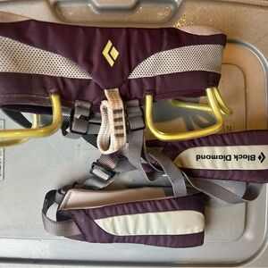 Black Diamond Primrose AL Harness in Purple and Yellow